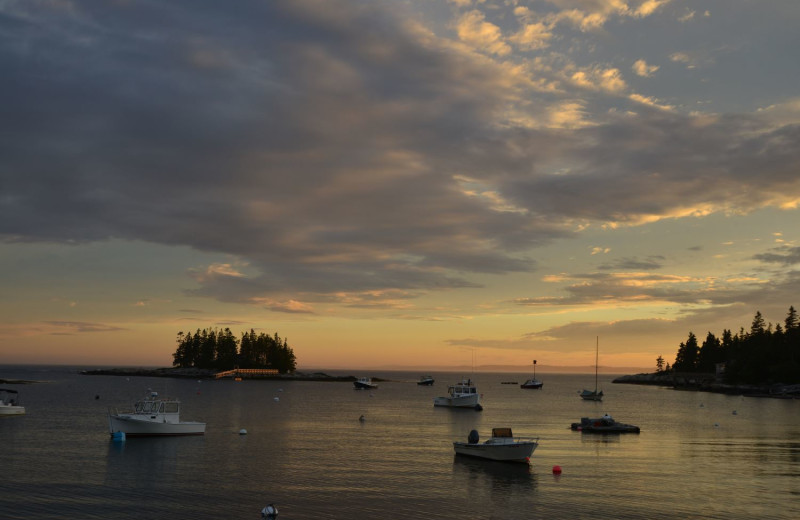 Sunset at Newagen Seaside Inn.