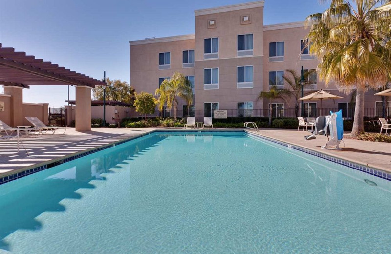 Outdoor pool at Hampton Inn and Suites Sacramento Airport Natomas.