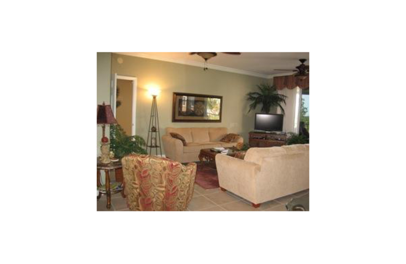 Vacation rental living room at Sunshine Resort Rentals, LLC.