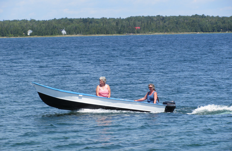 Boating at Black Rock Resort.