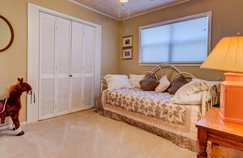 Bedroom at Moores Hidden Cove Retreat.