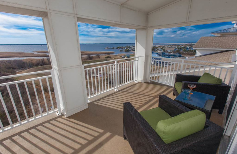 Rental balcony at Sanctuary Vacation Rentals at Sandbridge.