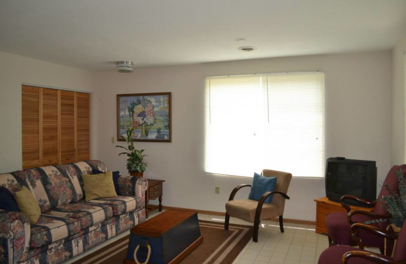 Cabin living room at South Beach Resort.