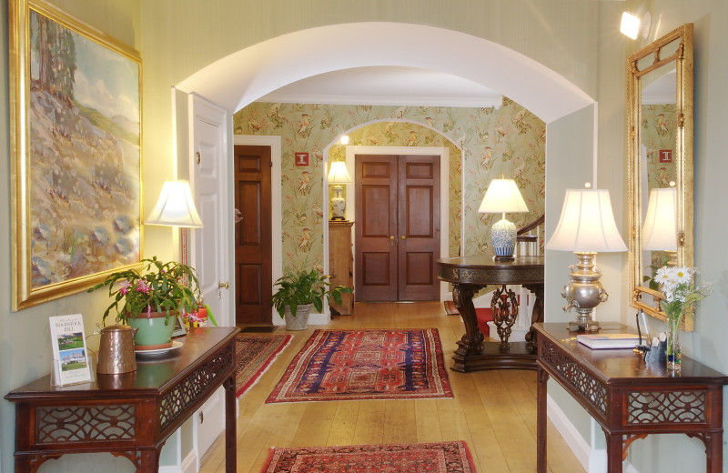 Lobby at The Inn at Woodstock Hill.