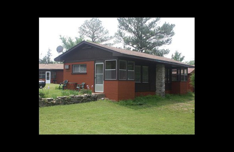Cabin exterior at FishUn Time Resort.