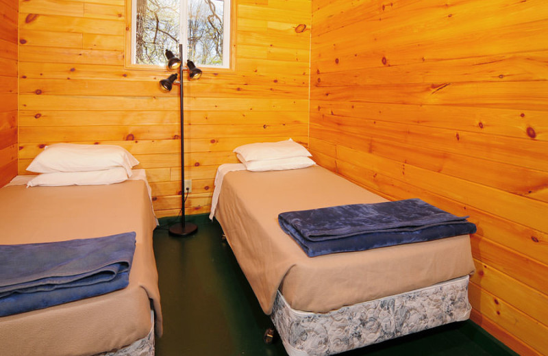 Guest bedroom at Whitefish Bay Camp.