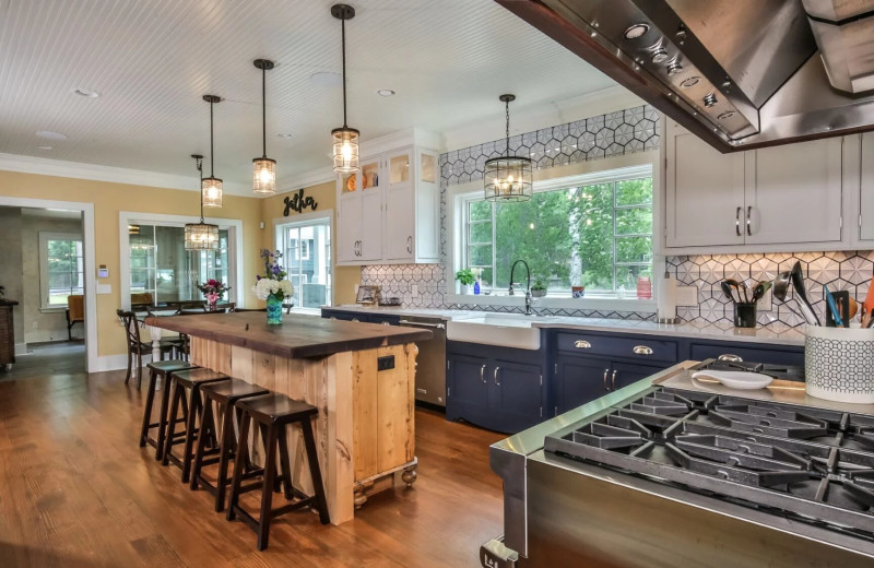 Rental kitchen at Hiller Vacation Homes.