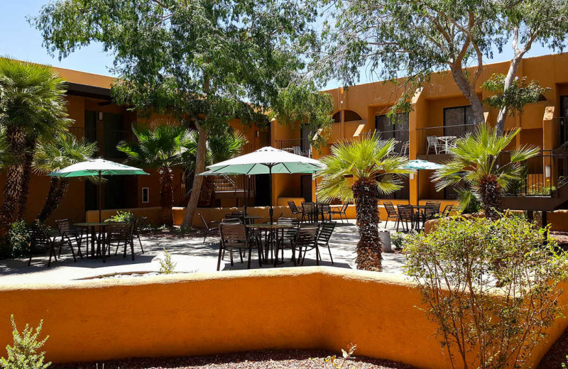 Patio at Quality Inn & Suites Airport North.