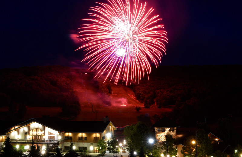 Fireworks at Holiday Valley Resort.