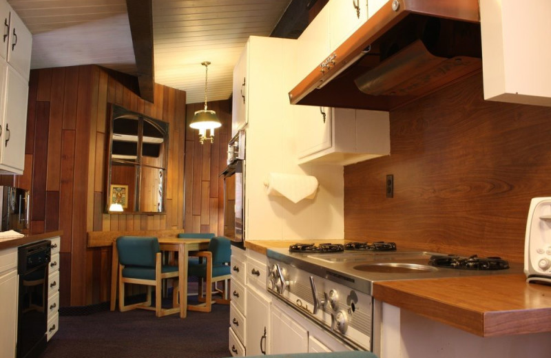 Guest kitchen at St. Moritz Lodge & Condominiums.