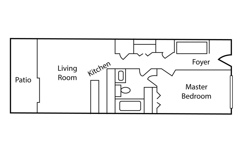 Layout at Sea Cabin 302 A.