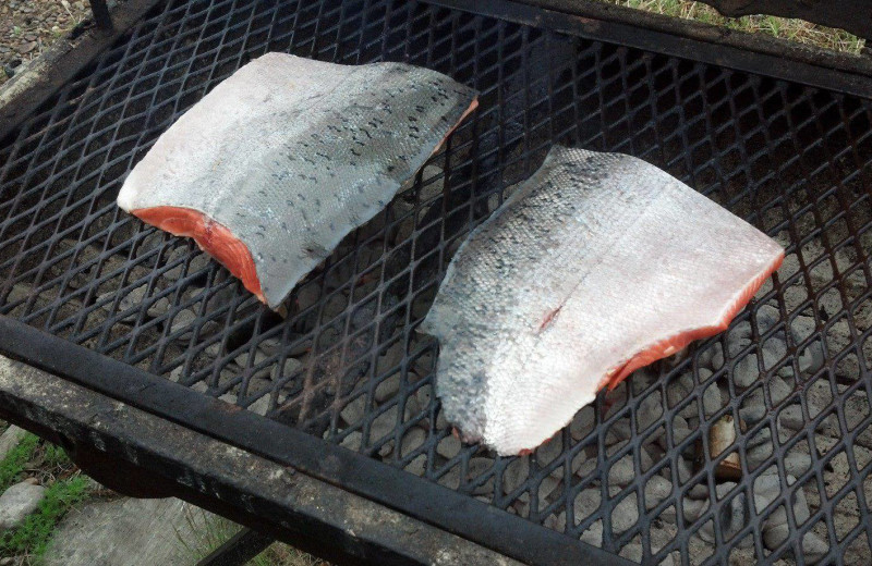 Fish grill at Alagnak Lodge.