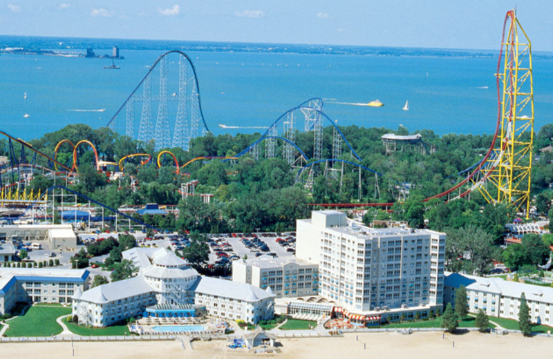 Aerial view of Hotel Breakers.