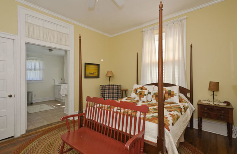 Cottage bedroom at The Pack House Inn.