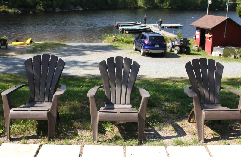 Adirondack chairs at Olive the Lake.