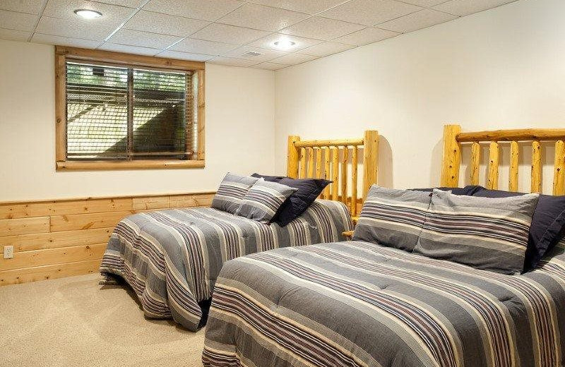 Rental bedroom at Sand County Service Company - Wolf Lodge on Lake Petenwell.