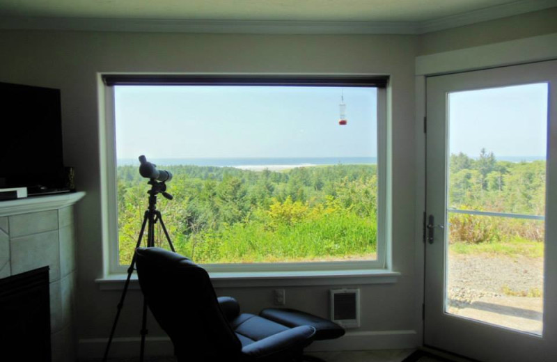 Rental beach view at Oceanfront Getaways.