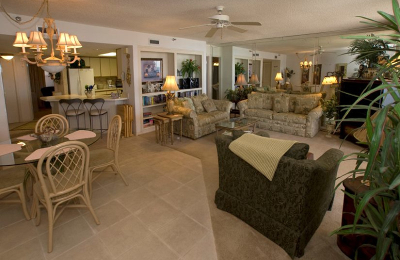 Guest living room at Nautilus Condominiums.