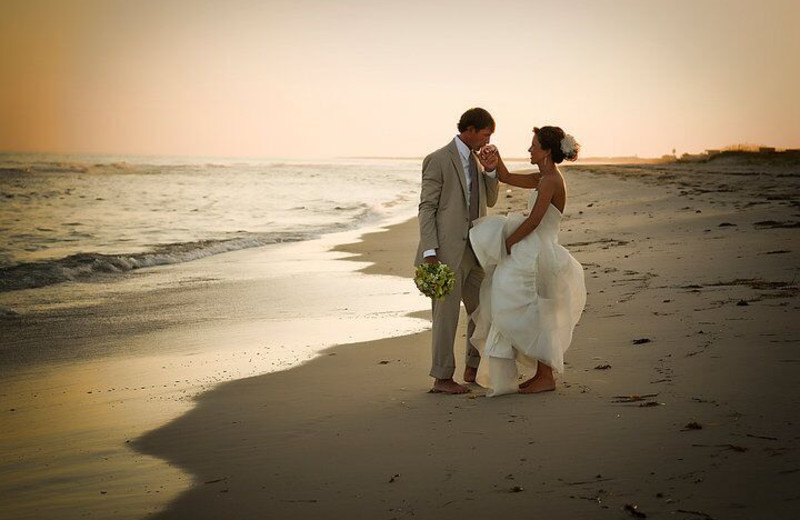 Wedding couple at Resort Vacation Properties of St. George Island.