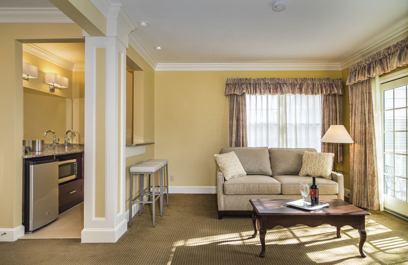Guest room at Waters Edge Resort and Spa.