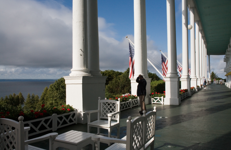 Front porch at Grand Hotel.