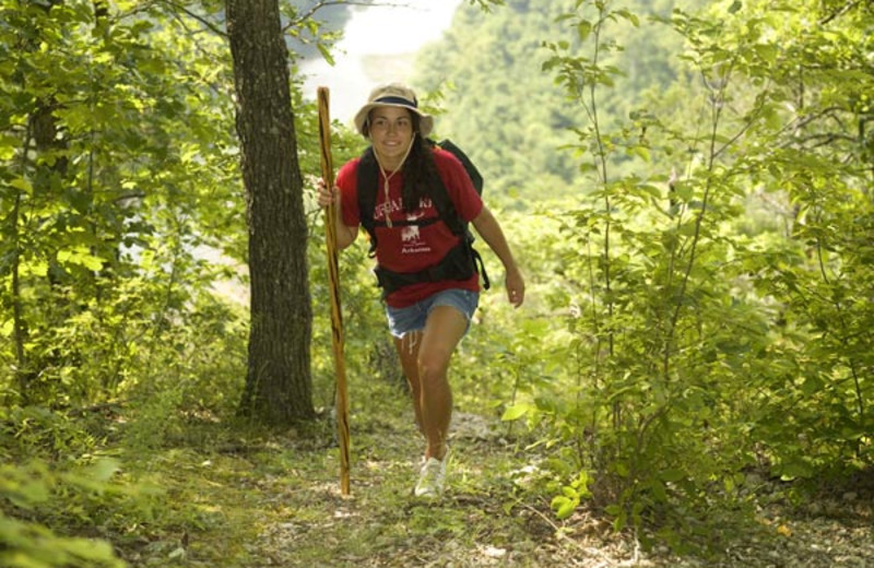 Hiking at Buffalo River Outfitters.