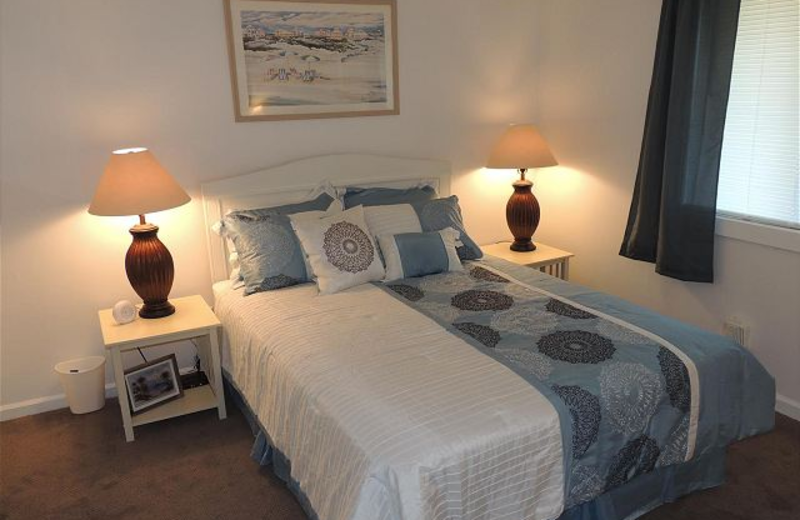 Vacation bedroom at Myrtle Beach Vacation Rentals.