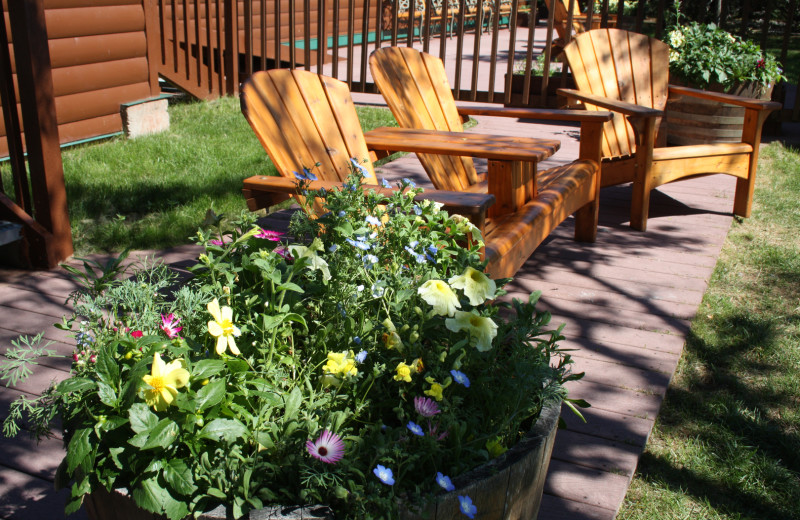 Patio at King Salmon Lodge.