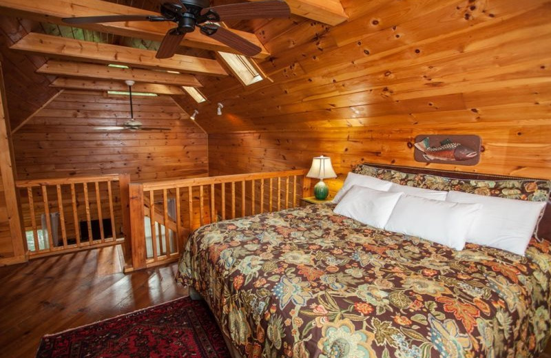 Rental bedroom at Wilderness View Cabins.