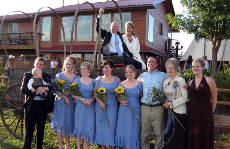 The wedding party at K3 Guest Ranch.