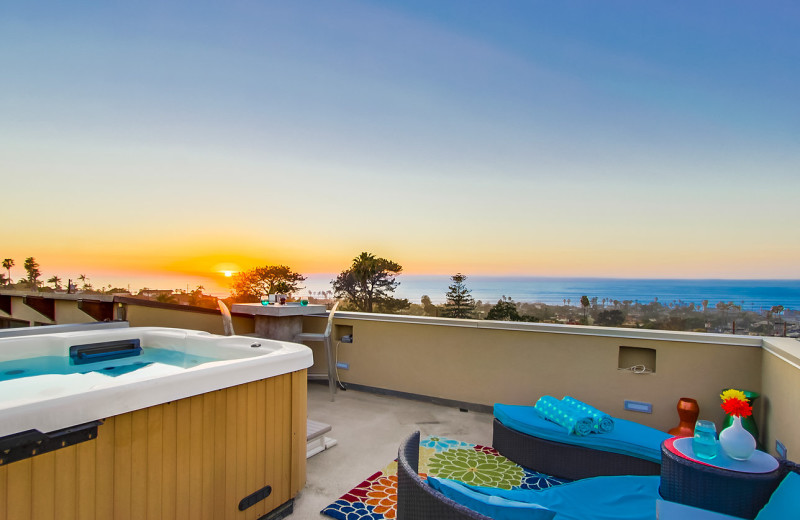 Rental hot tub at Cal Vacation Homes.