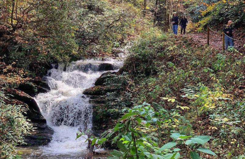 Waterfall at Little Valley Mountain Resort.