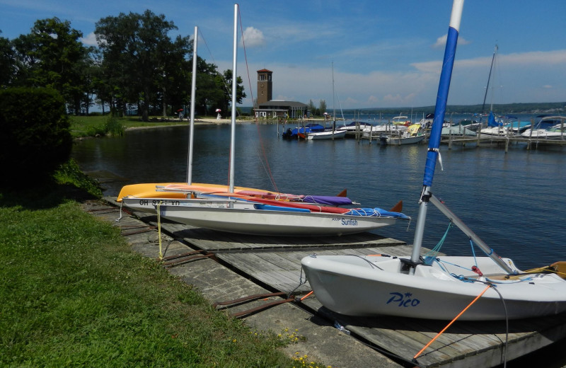 Sail boats at Chautauqua Institution.