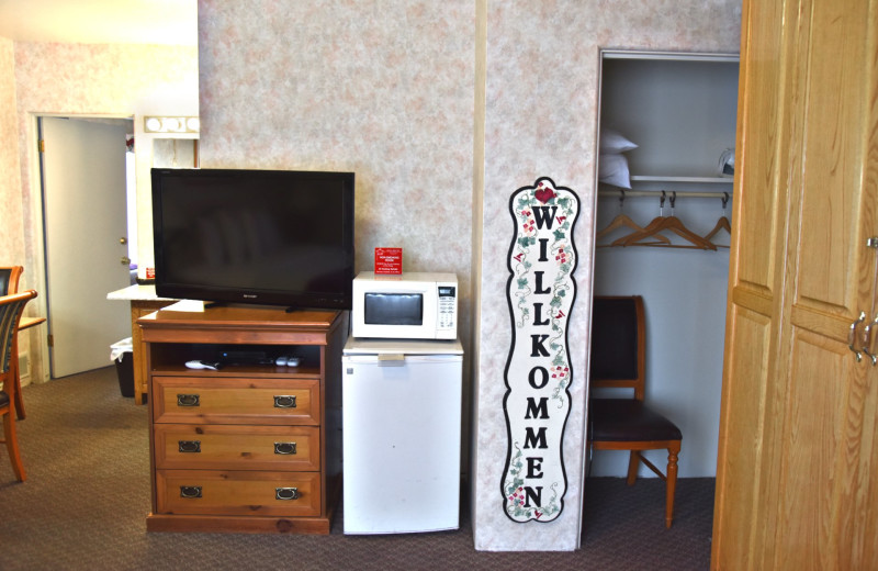 Guest room at Swiss Alps Inn.