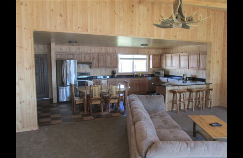 Lodge kitchen at Paradise Cove Resorts.