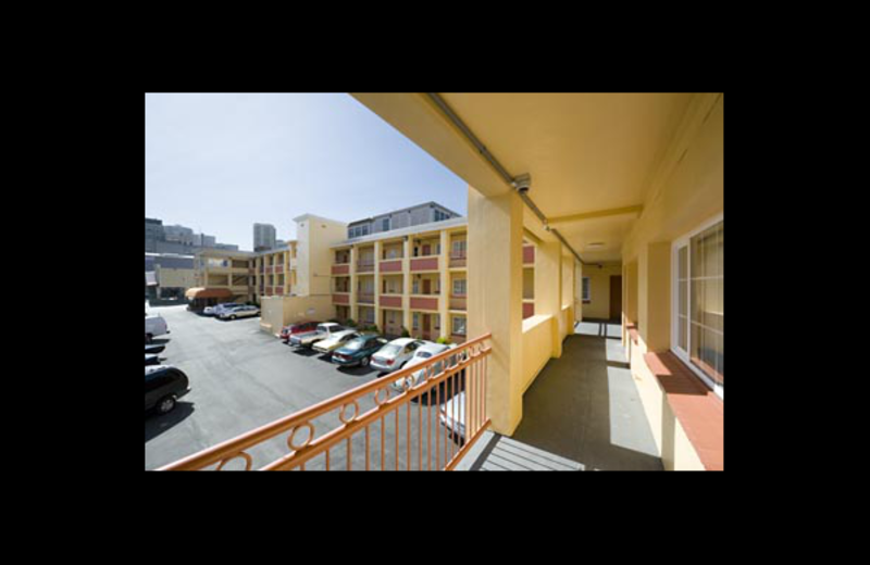 Balcony view at Civic Center Inn.