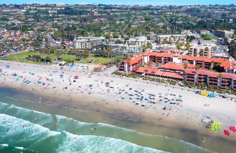 Exterior view of La Jolla Shores Hotel.