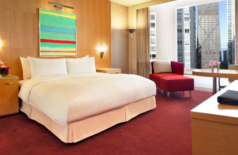 Guest room at Sofitel Chicago Water Tower.