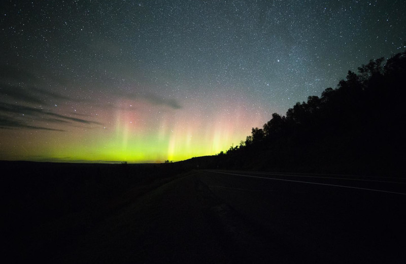 Northern lights at Thomsonite Beach Inn & Suites.