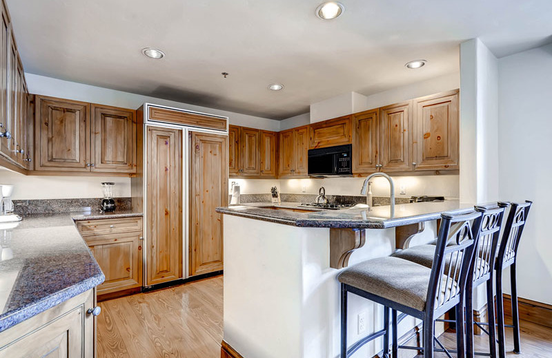 Rental kitchen at Beaver Creek Rentals by Owner.