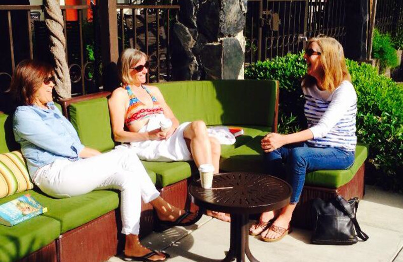 Relaxing with friends at Roman Spa Hot Springs Resort.