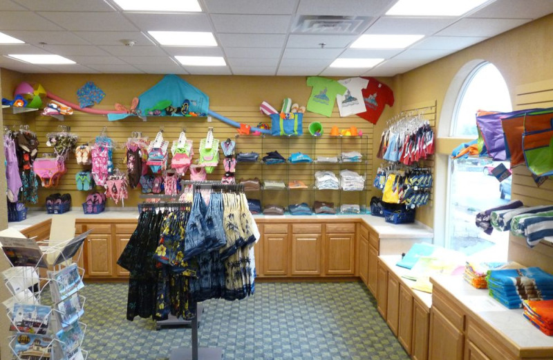 Gift shop at Castle Rock Resort and Waterpark.