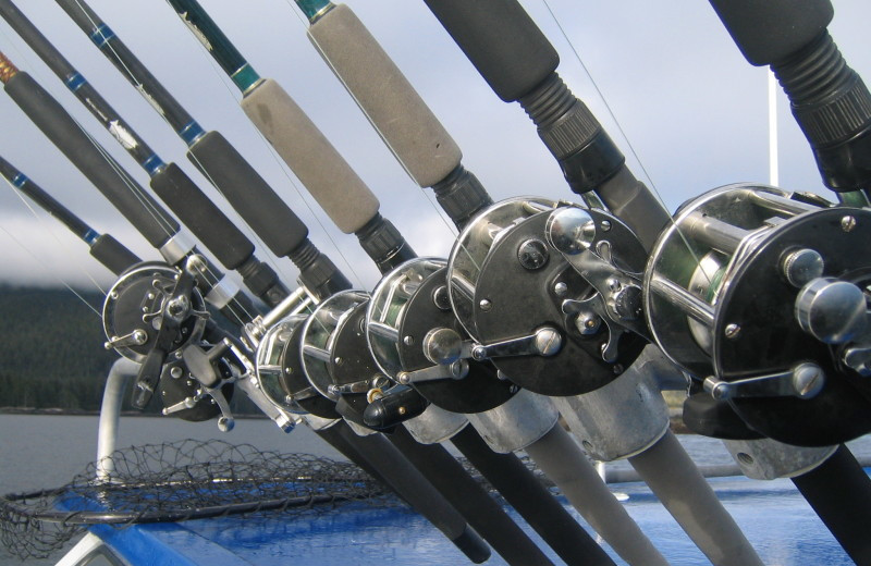 Fishing rods at portsman's Cove Lodge.