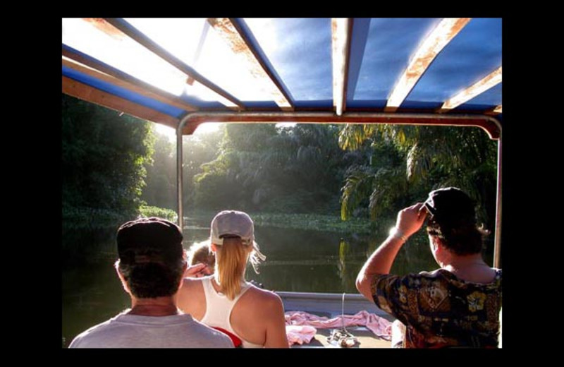 Boating at Jungle Tarpon Lodge.