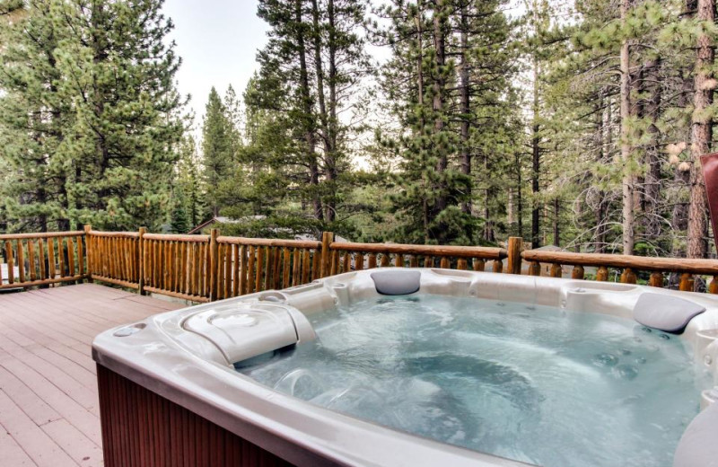 Vacation rental hot tub at Vacasa Rentals Lake Tahoe.