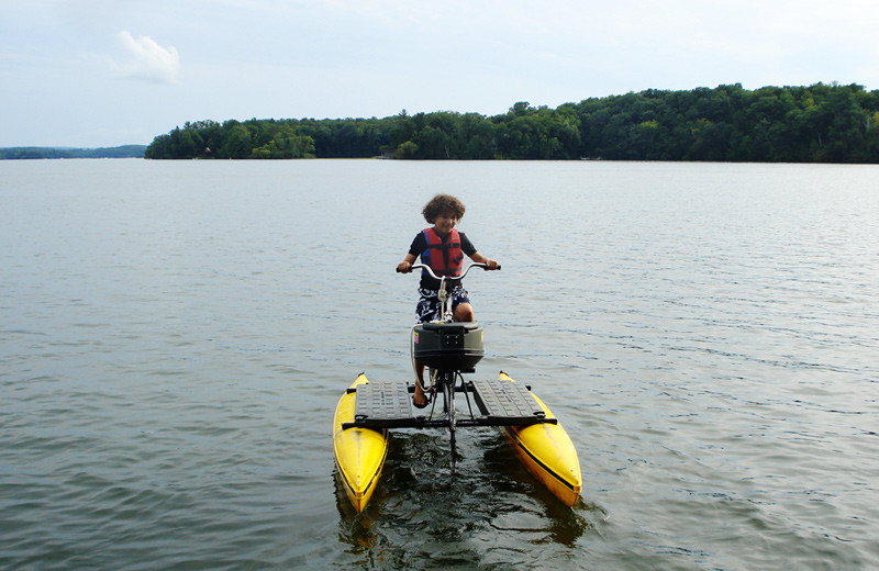 Hydro-bike at Stout's Island Lodge.