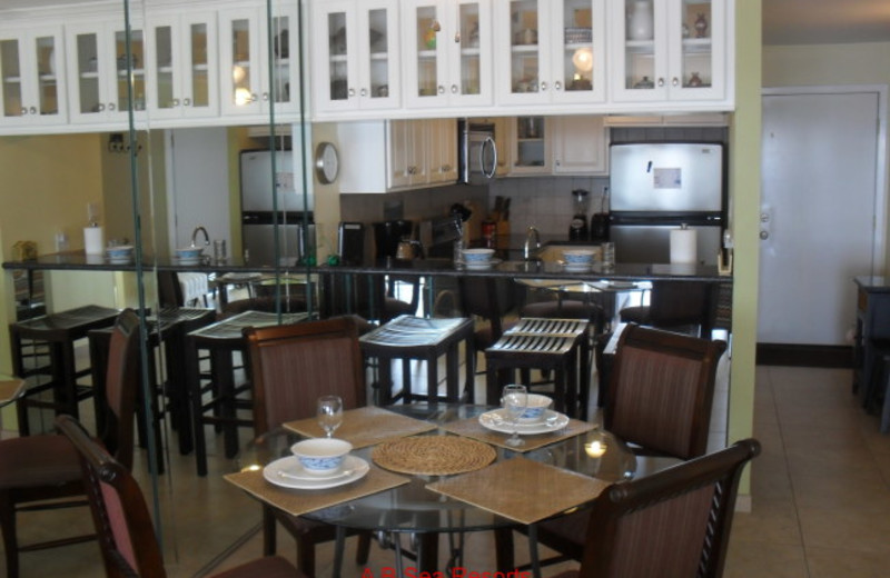 Rental kitchen at A B Sea Resorts.