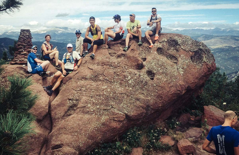 Mountain climbing at Boulder Adventure Lodge.