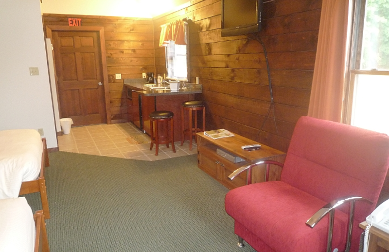 Cabin interior at The Lanesborough Country Inn.