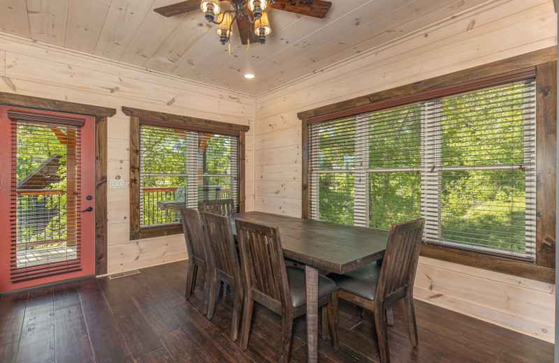 Dining room at American Patriot Getaways - Smoky Mountain Chalet.